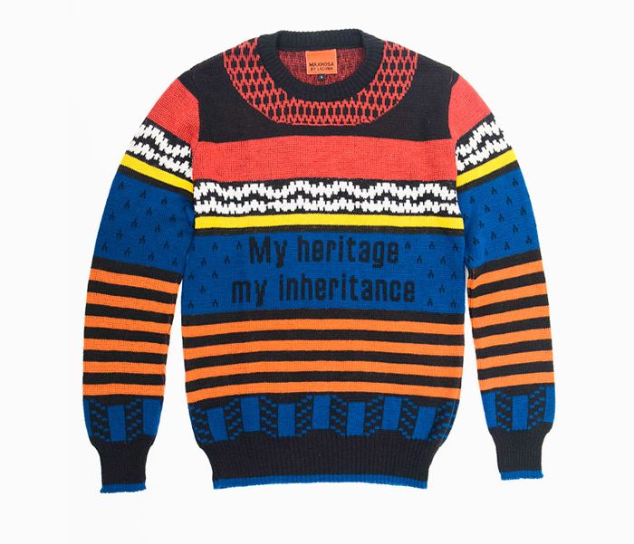Коллекция вязаных свитеров, дизайнер Ладума Нгксоколо (Laduma Ngxokolo)