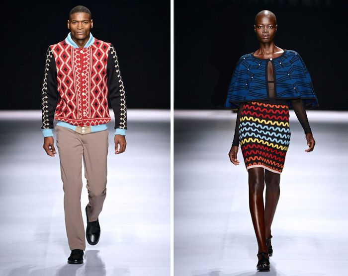 Коллекция вязаных свитеров, дизайнер Ладума Нгксоколо (Laduma Ngxokolo)