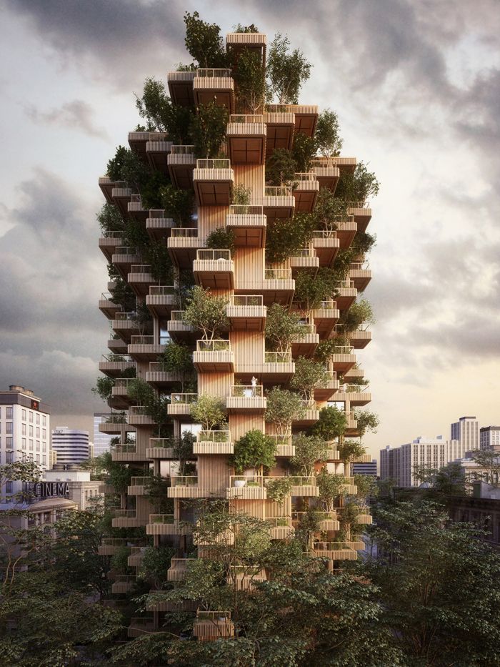 Проект жилого комплекса Tree Tower, архитектурная студия Penda