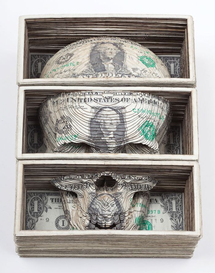 Проект Skulls made of US Currency, художник Скотт Кэмпбелл (Scott Campbell)