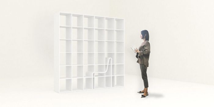 Стеллаж Bookchair / 210 для компании Alias, дизайнер Со Фудзимото (Sou Fujimoto)