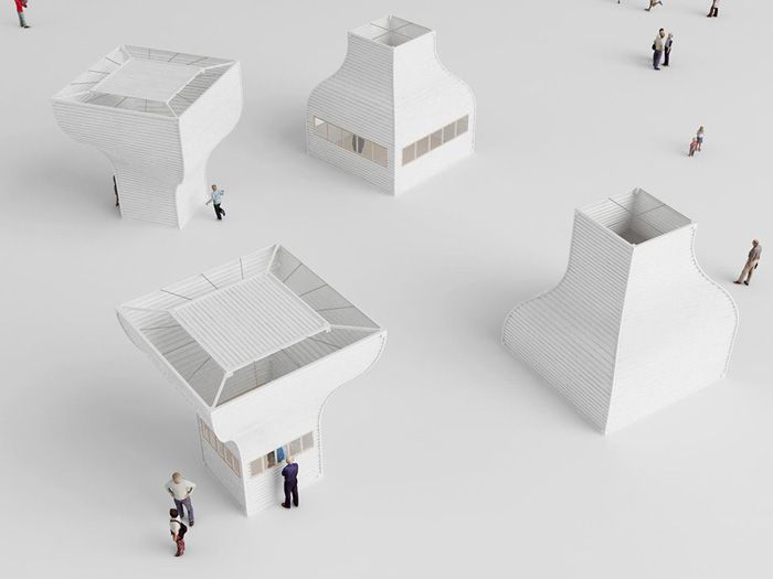 Проект уличных павильонов, архитектурная студия NL architects