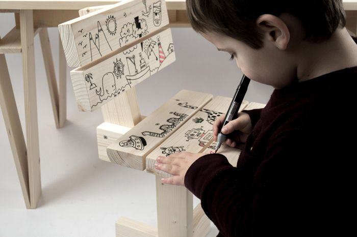 Стул для детей, дизайнер Унай Роллан (Unai Rollan)